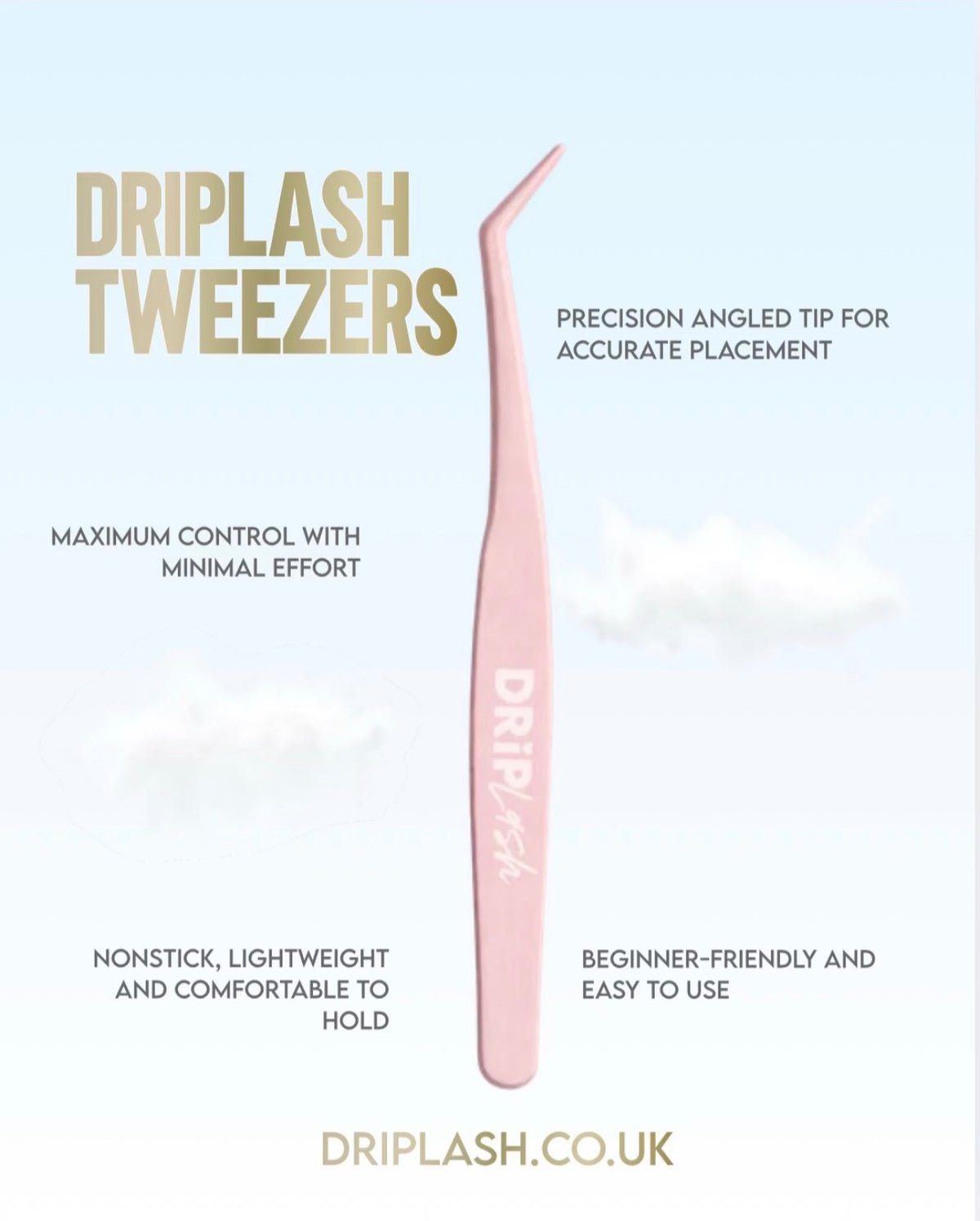 NON-STICK LASH TWEEZERS + SPOOLIE