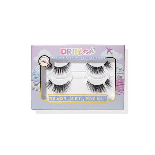 BOARDING PASS - Classic Soft Wispy Volume Pre-glued Half-to- Full Lashes