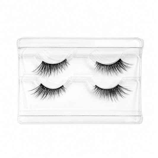 FINAL BOARDING – Natural Minimal Wisp Pre-glued Half Lashes